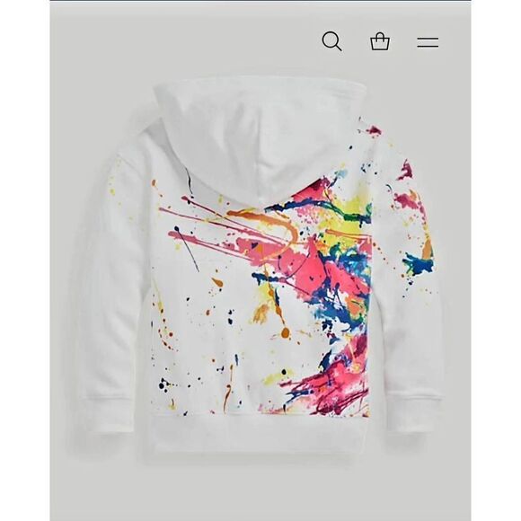 POLO RALPH LAUREN GIRLS CROPPED SWEATSHIRT - Picture 4 of 7